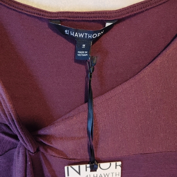 41 Hawthorne Purple Asymmetrical Tank Top NWT - Picture 2 of 6